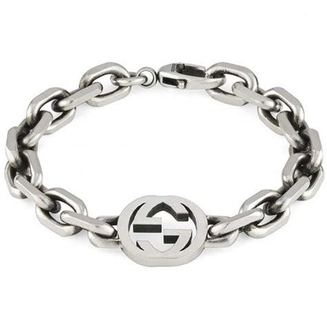 bracelet men gucci|Gucci interlocking g necklace men's.